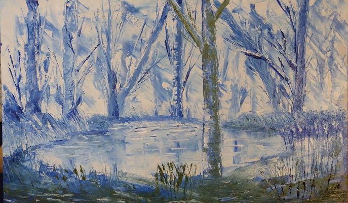 forest in blue-kék erdő